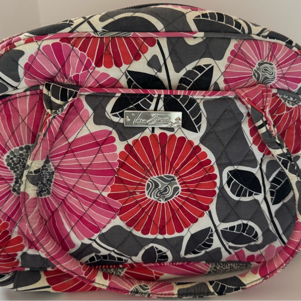 Vera Bradley Cosmetic Travel bag and matching coin, purse colorful Floral Design
